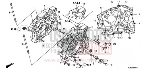 CARTER MOTEUR CRF125FE de 2014